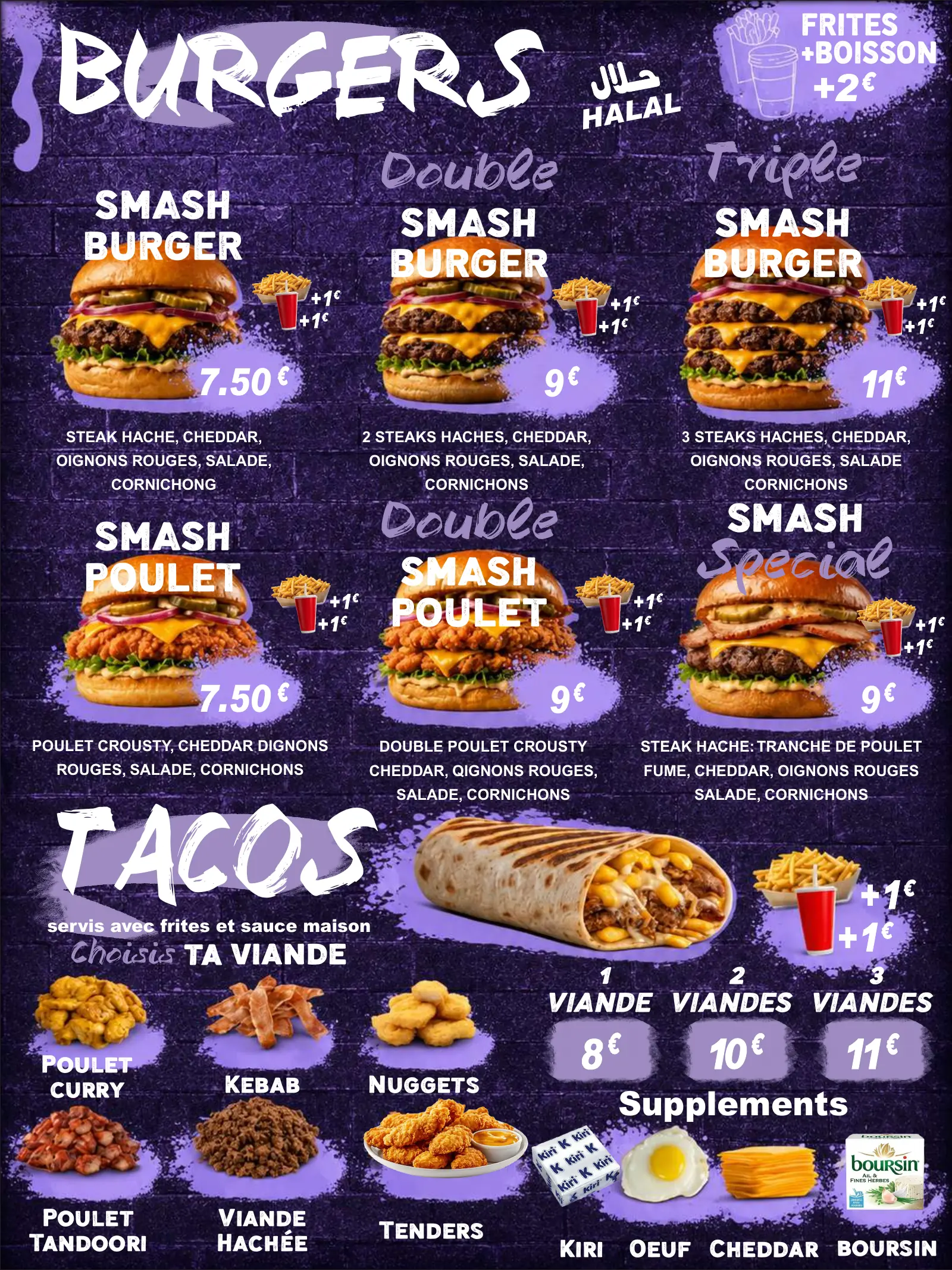 Menu BKC Pizza Factory - page 1 sur 4